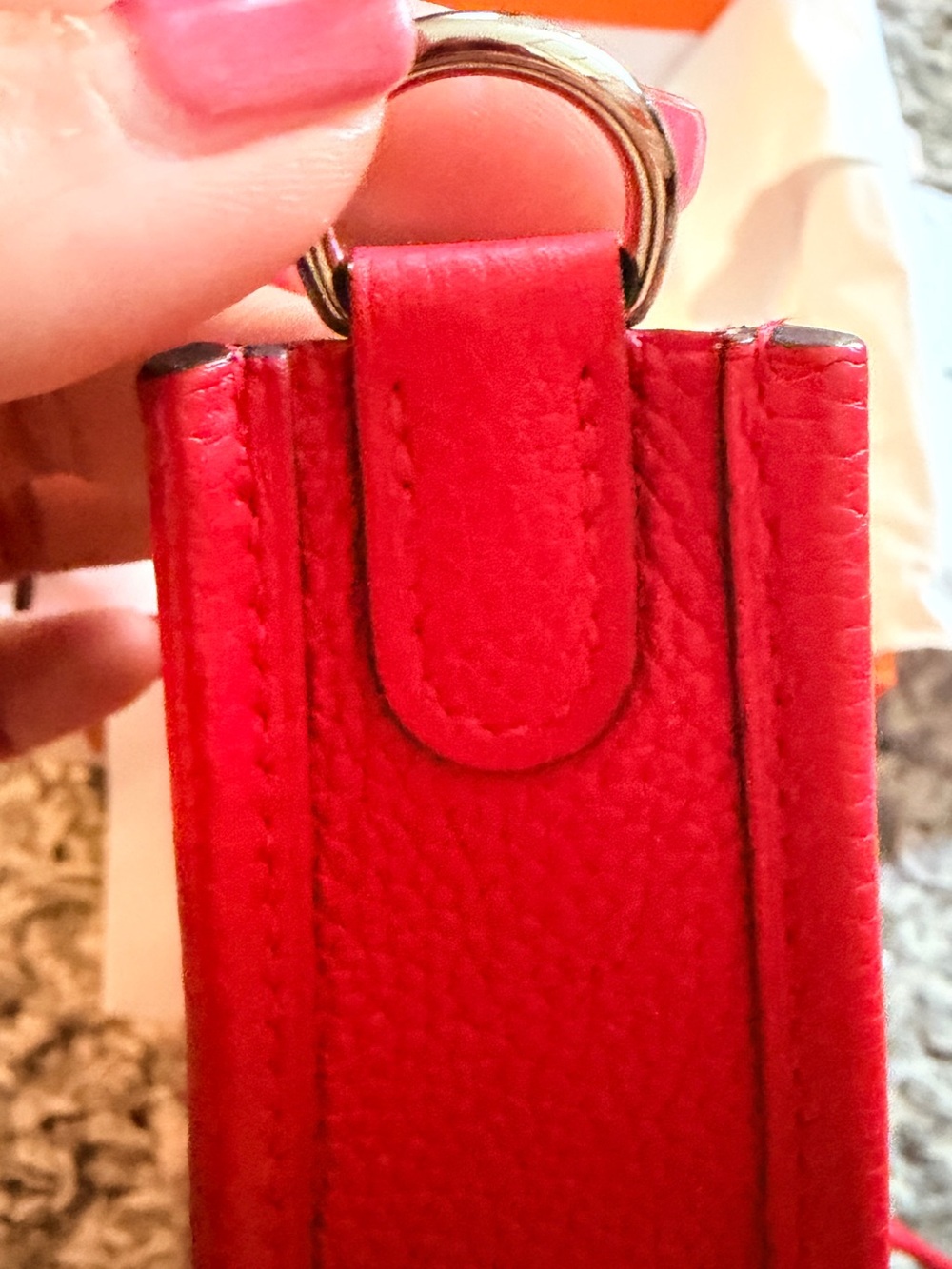 Authentic Hermes Evelyne TPM in Rouge PHW - Picture 13 of 16